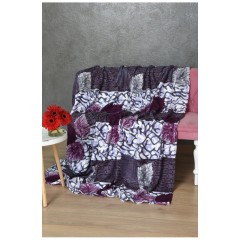 Плед фиолетового цвета с принтом размер 180*200 170606L Плед фиолетового цвета с принтом размер 180*200 170606L