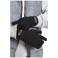 Перчатки мужские акриловые с начесом черного цвета 170946L Перчатки мужские акриловые с начесом черного цвета 170946L