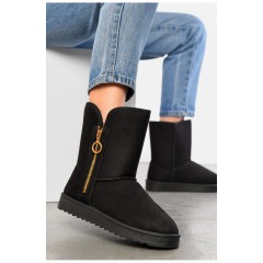 Уггі жіночі на хутрі чорного кольору 171162L