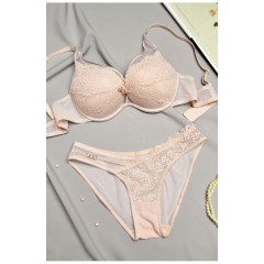 Комплект жіночий пудрового кольору чашка С 171225L