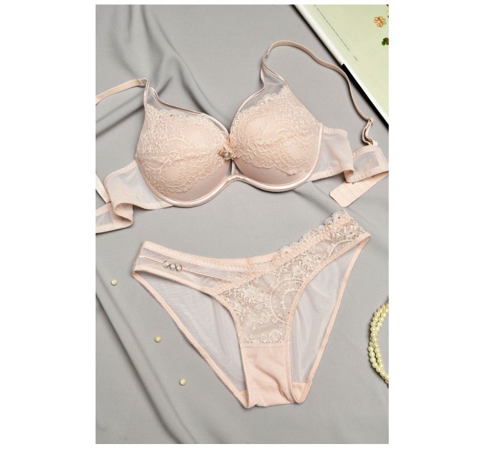 Комплект жіночий пудрового кольору чашка С 171225L