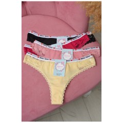 Набір жіночих стринг з гіпюром 4 шт 171587L