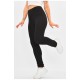 Лосини жіночі однотонні напівбатальні чорного кольору 172408L