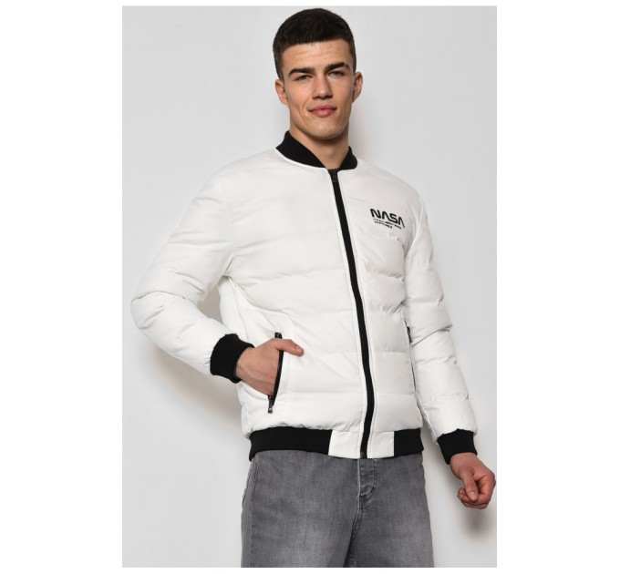 Куртка чоловiча демicезонна білого кольору 173533L