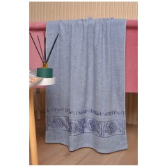 Полотенце банное махровое синего цвета 173585L