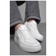 Кроссовки женские белого цвета на шнуровке 174399L