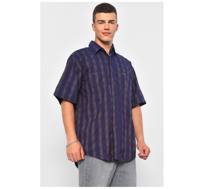 Сорочка чоловіча батальна фіолетового кольору 174958L
