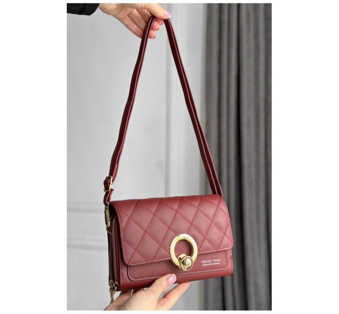 Женский клатч бордового цвета 175145L