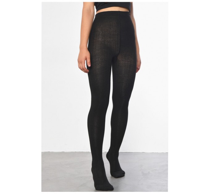 Колготи жіночі з начісом чорного кольору 175647L