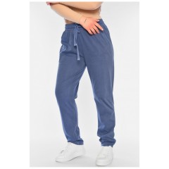 Джинси жіночі напівбатальні прямі синього кольору 175728L