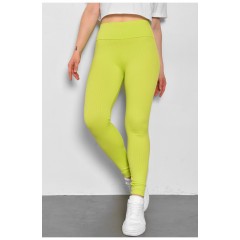 Лосини жіночі в рубчик  puch-up салатового кольору 175951L