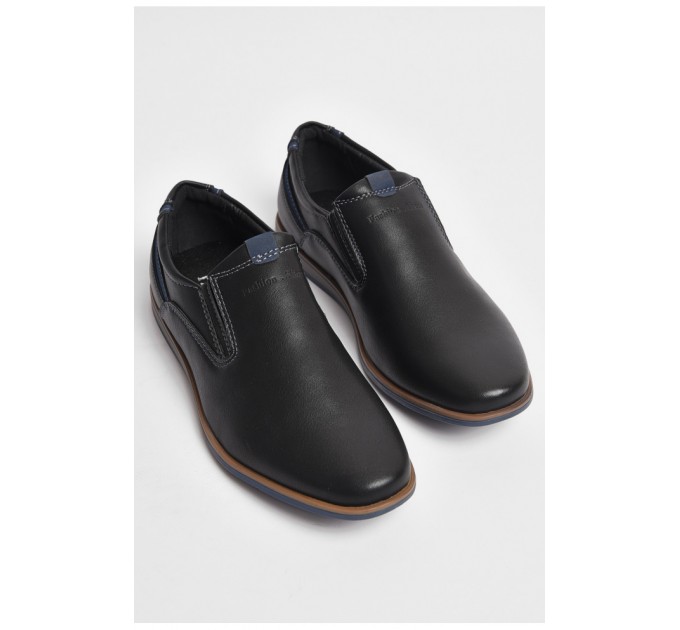 Туфлі підліткові для хлопчика чорного кольору 176122L