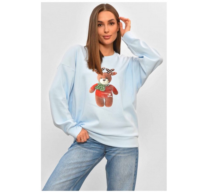 Світшот жіночий напівбатальний блакитного кольору 177406L