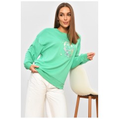 Світшот жіночий напівбатальний зеленого кольору 177408L