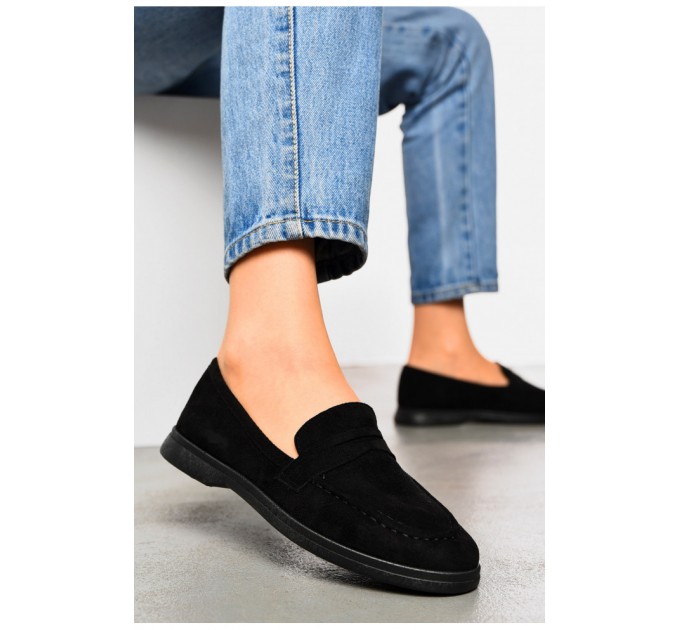Туфлі-лофери жіночі чорного кольору 178773L