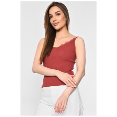 Майка жіноча трикотажна бордового кольору 178853L