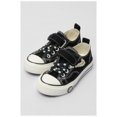 Кеди дитячі чорного кольору текстиль 179190L