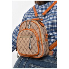 Жіночий рюкзак з екошкіри коричневого кольору 179280L