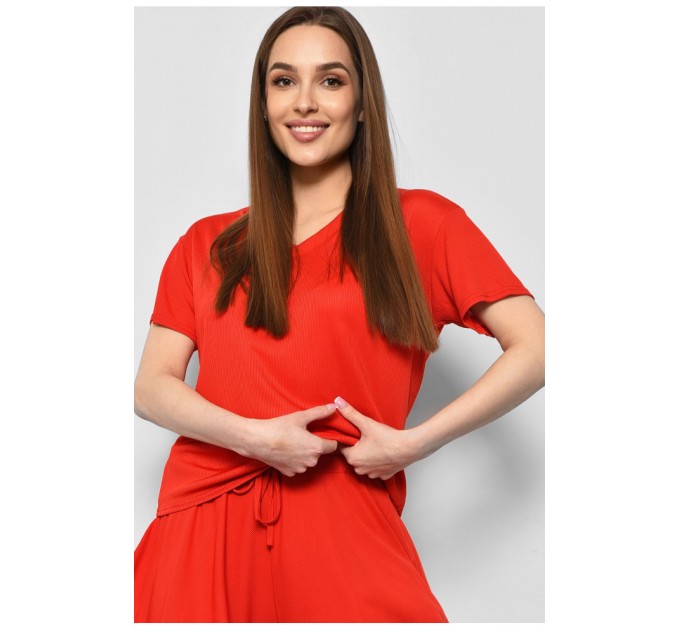 Топ жіночий літній червоного кольору 179516L