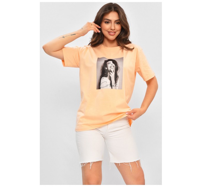 Футболка жіноча персикового кольору 179765L