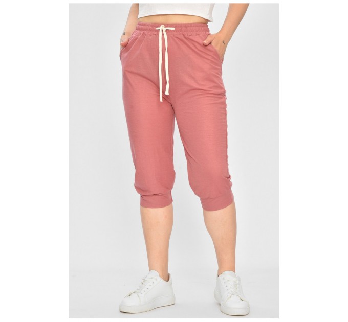 Бриджі жіночі батальні рожевого кольору 179873L