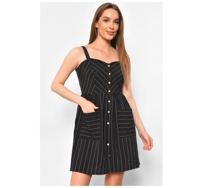 Женский сарафан черного цвета 180303L