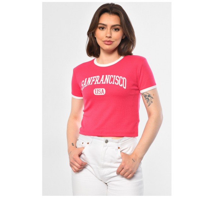 Футболка жіноча рожевого кольору 180939L