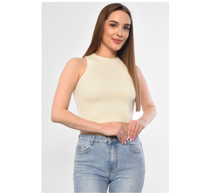 Женская майка бежевого цвета 181092L