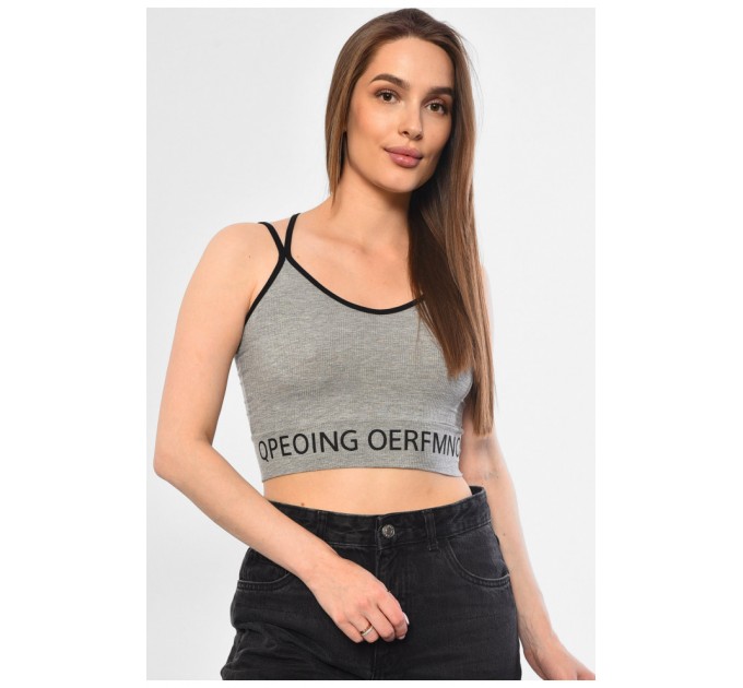 Майка-топ жіноча сірого кольору 181133L