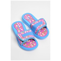 Шльопанці дитячі для дівчинки блакитного кольору 181292L