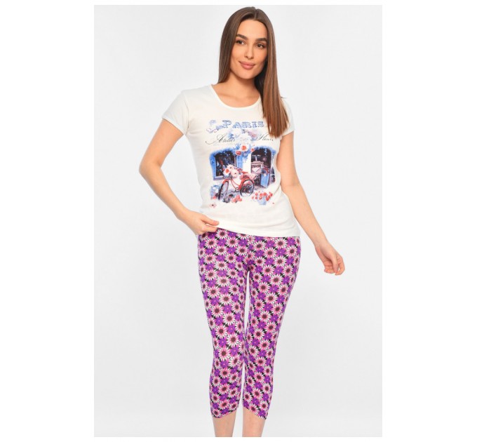 Піжама жіноча біло-рожевого кольору 182056L