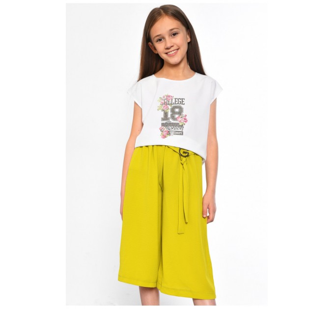 Костюм дитячий для дівчинки оливкового кольору 182796L