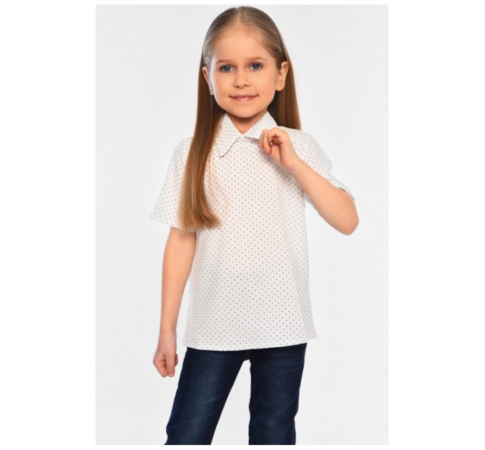 Блуза дитяча для дівчинки білого кольору 182861L