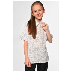 Детская блузка для девочки белого цвета 182862L