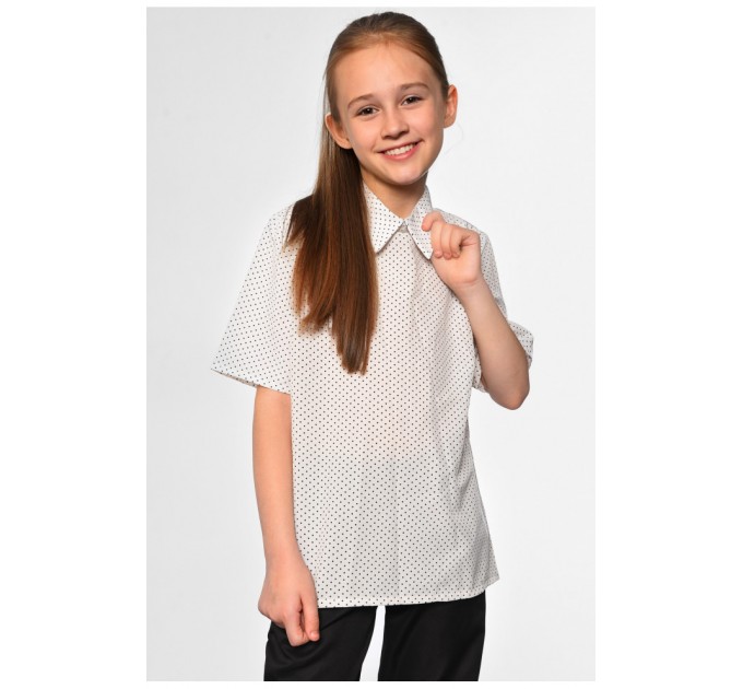 Детская блузка для девочки белого цвета 182862L