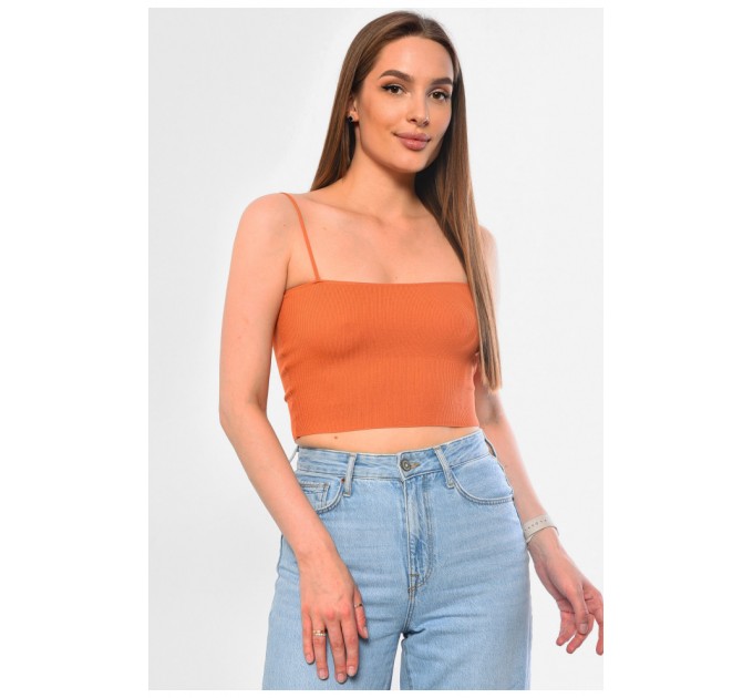 Майка-топ жіноча теракотового кольору 183507L