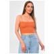 Майка-топ жіноча теракотового кольору 183507L