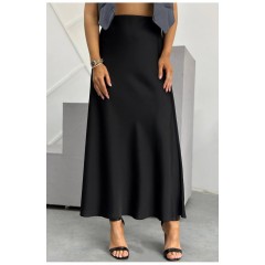 Спідниця шовкова чорного кольору 184148L