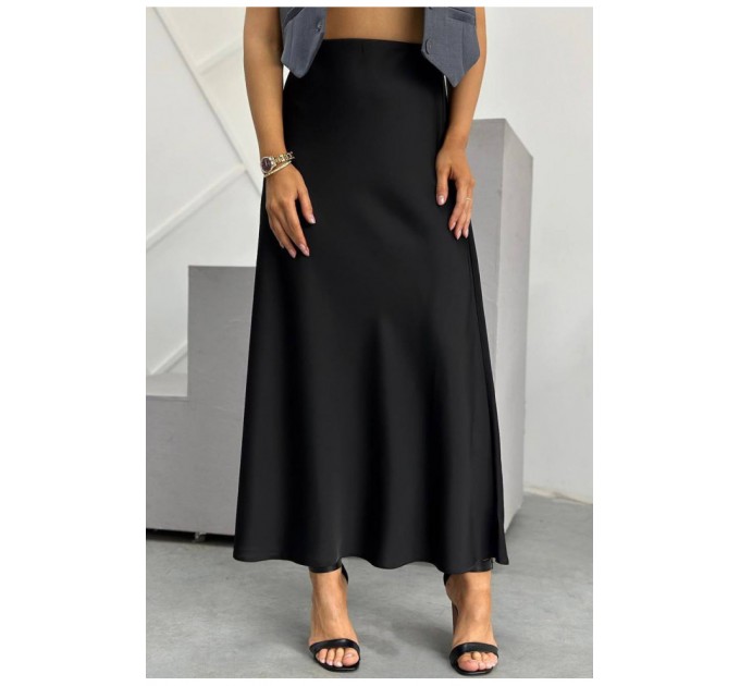 Спідниця шовкова чорного кольору 184148L