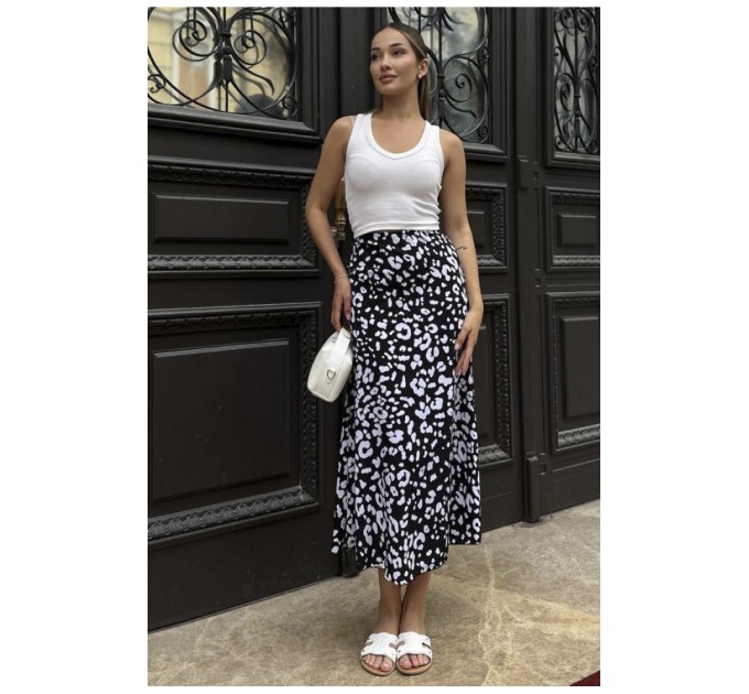Спідниця шовкова чорно-білого кольору 184155L