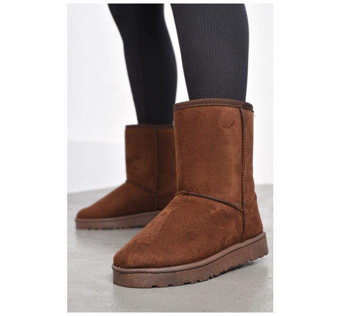 Уггі жіночі на хутрі коричневого кольору 184230L