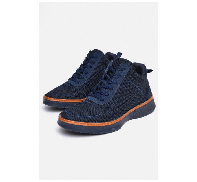 Черевики чоловічі демісезонні темно-синього кольору 184265L