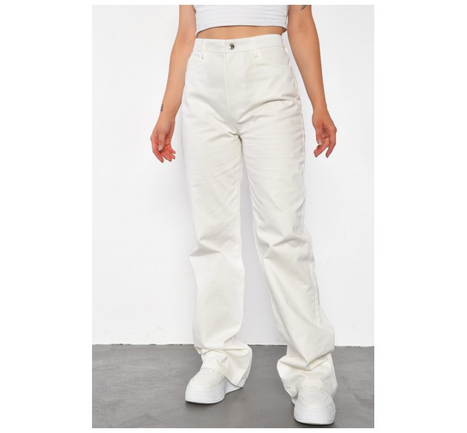 Джинси жіночі молочного кольору 184368L