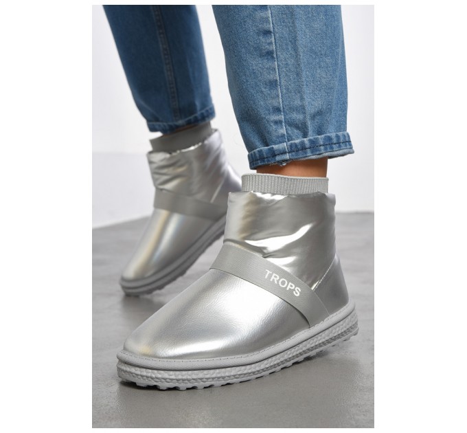 Уггі жіночі на хутрі сірого кольору 184505L