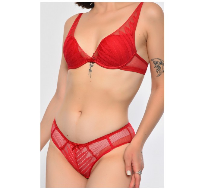 Комплект жіночий червоного кольору чашка В 186764L