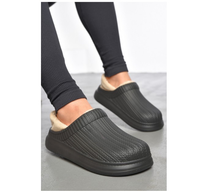 Калоші жіночі утеплені чорного кольору 186926L