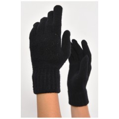 Перчатки женские трикотажные черного цвета 187403L