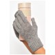 Перчатки трикотажные женские серого цвета 187404L