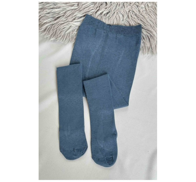 Колготы однотонные детские темно-зеленого цвета 187588L