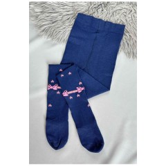 Колготи дитячі для дівчинки темно-синього кольору 187601L